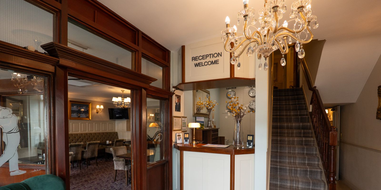 Reception area & stairs