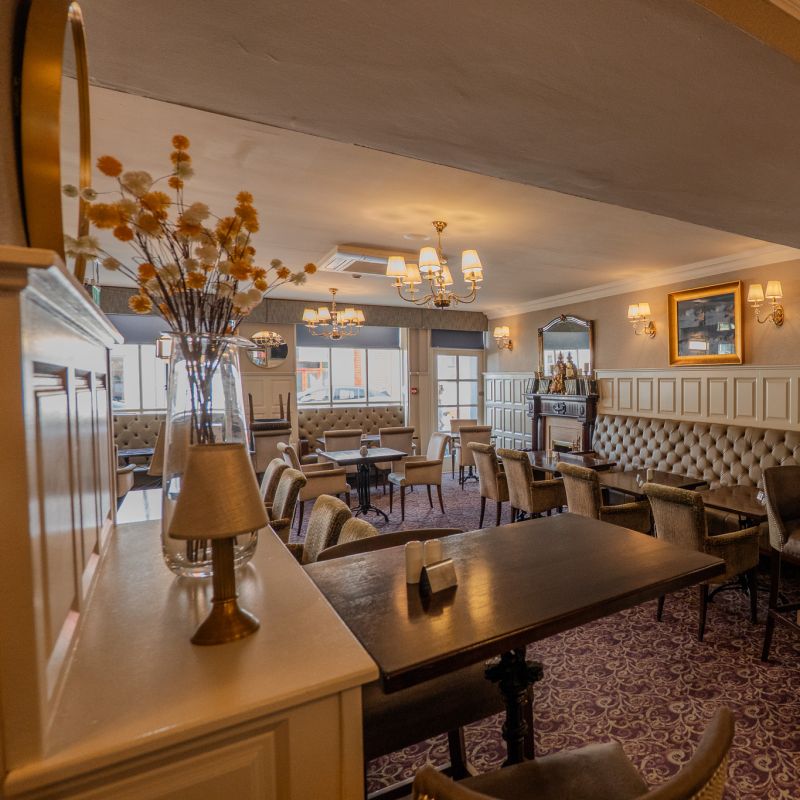 Seating area towards window www.atlantichotel.ie